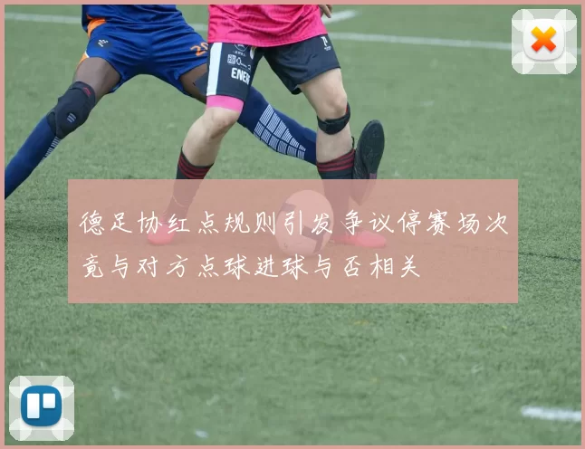 德足协红点规则引发争议停赛场次竟与对方点球进球与否相关
